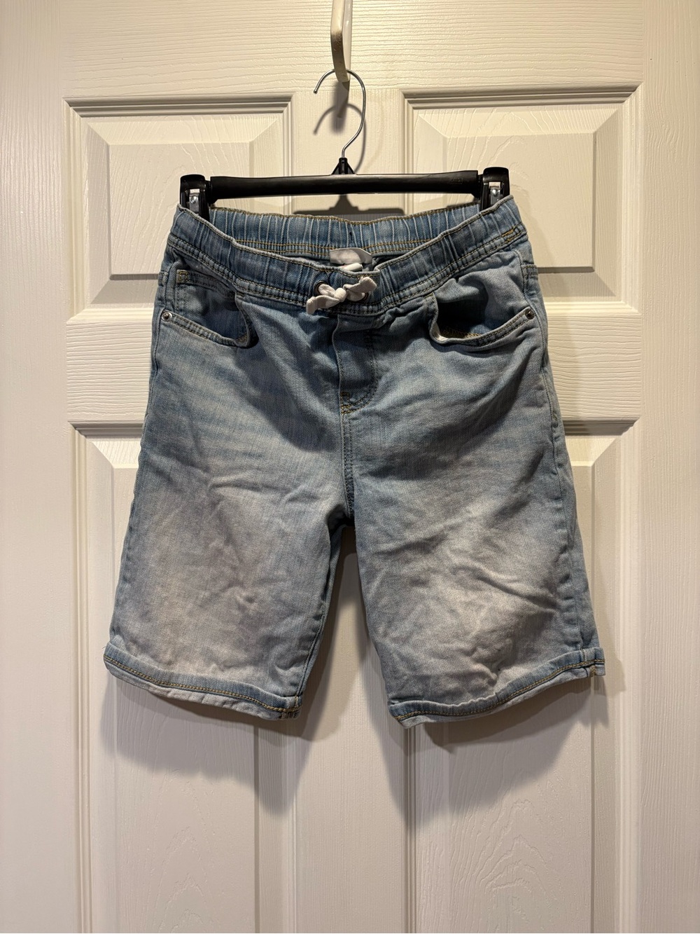 Cat & Jack Big Kids Light Blue Denim Jogger Shorts with Drawstring
